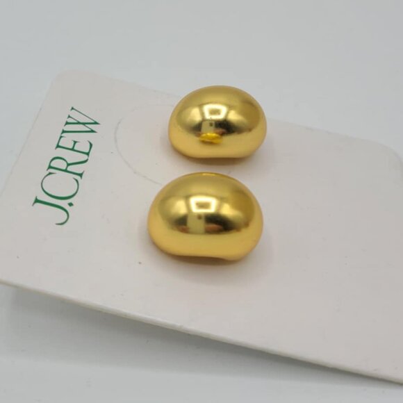 J Crew Gold Tone Orb Stud Earrings NWT!  NEW! - Picture 3 of 7